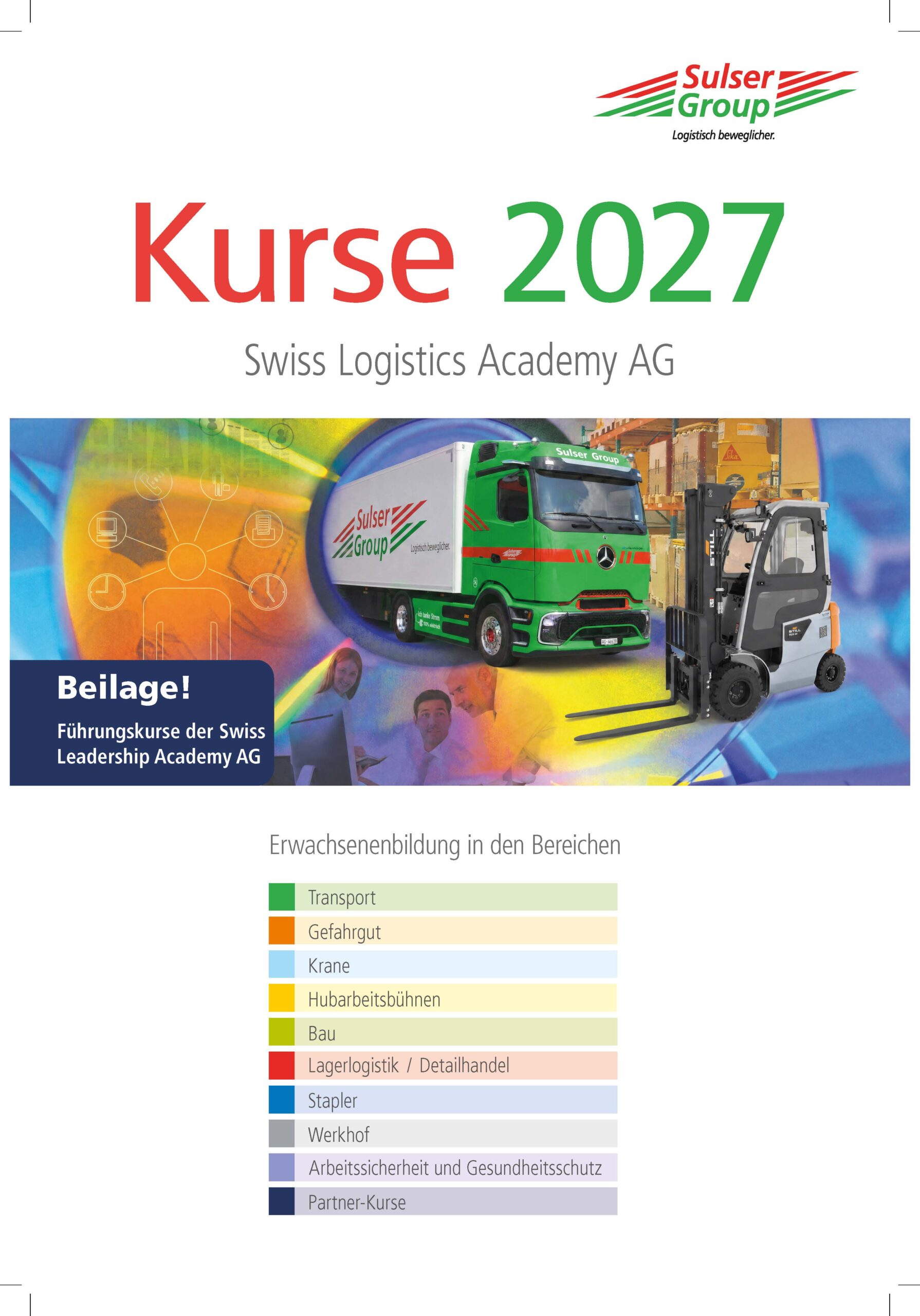 Kurskatalog 2027 der Swiss Logistics Academy AG